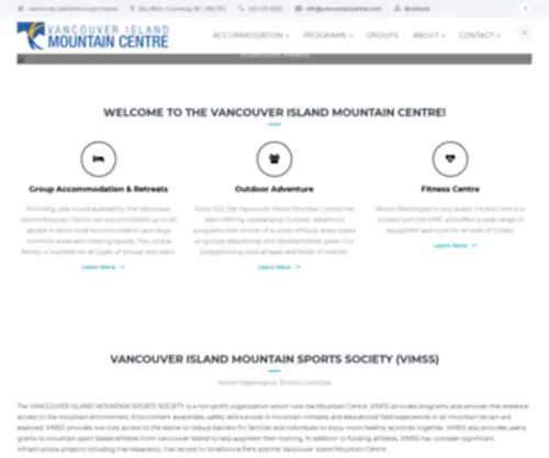 Vimountaincentre.com(The Vancouver Island Mountain Sports Society) Screenshot