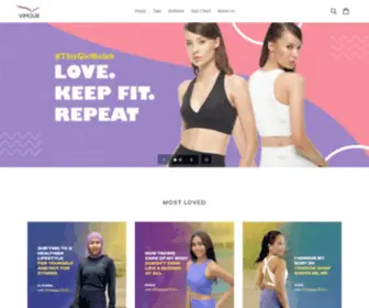 Vimour.com(Activewear brand) Screenshot