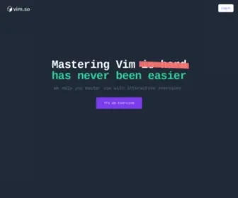 Vim.so(Learn and Master Vim faster with interactive exercises) Screenshot