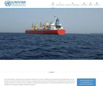 Vimye.org(UN Verification and Inspection Mechanism for Yemen (UNVIM)) Screenshot