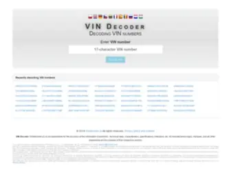 Vin-Decoder.net(VIN Decoder) Screenshot