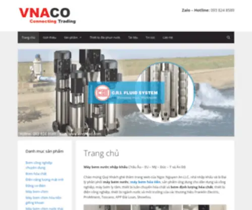 Vinafluid.com(Máy bơm nước nhập khẩu) Screenshot