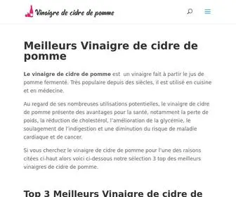 Vinaigre-DE-Cidre-DE-Pomme.com(Top 3 des meilleurs vinaigre de cidre de pomme et les avantages qu'ils présentent pour la santé) Screenshot