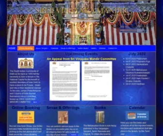 Vinayaka.org(Sri Vinayaka Mandir) Screenshot