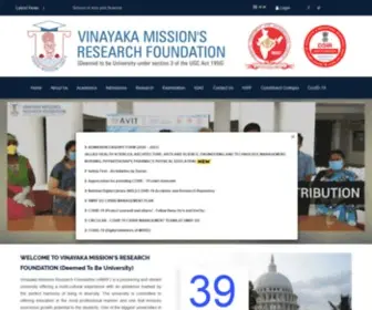 Vinayakamission.com(VINAYAKA MISSIONS RESEARCH FOUNDATION) Screenshot