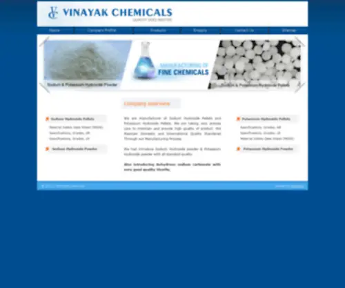 Vinayakchemicals.com(Fine Chemicals Manufacturers Exporters India) Screenshot