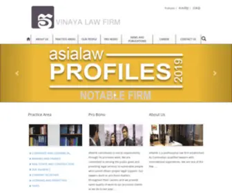 Vinayalaw.com(VINAYA LAW FIRM) Screenshot