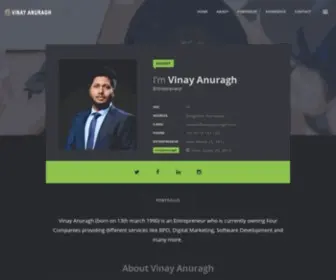 Vinayanuragh.com(Vinay Anuragh) Screenshot