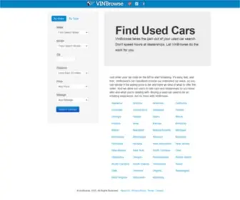 Vinbrowse.com(Find Used Cars) Screenshot