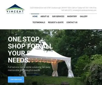 Vincenteventrental.com(Vincent Tent & Event Rentals) Screenshot