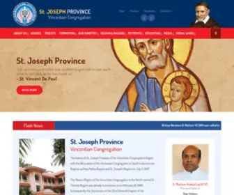 Vincentianssjp.com(The Official Website of St. Joseph Province (Vincentian Congregation)) Screenshot