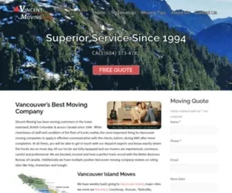 Vincentmoving.com(Vancouver Moving Company) Screenshot