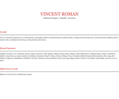 Vincentroman.com(Vincent Roman) Screenshot
