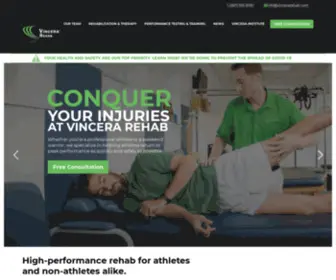 Vincerarehab.com(Physical Therapy in Philadelphia and Performance) Screenshot