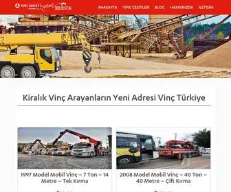 Vincturkiye.com(KiralÄ±k VinÃ§ Arayanlar ve VinÃ§ Kiralamak Ä°steyenler iÃ§in) Screenshot