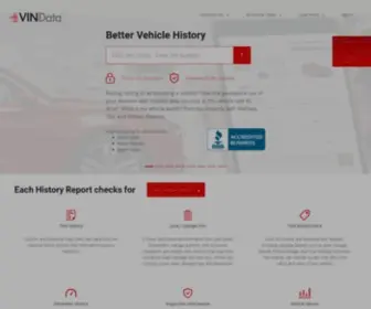 Vindata.com(VINData Vehicle History) Screenshot