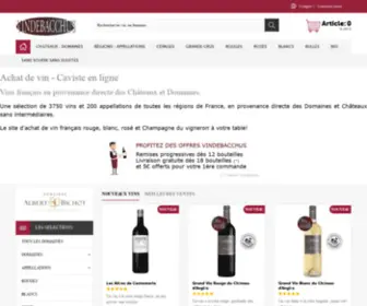 Vindebacchus.com(Achat de vin) Screenshot