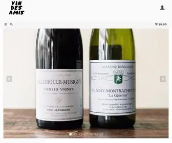 Vindesamis.com(Vin des Amis Wine) Screenshot