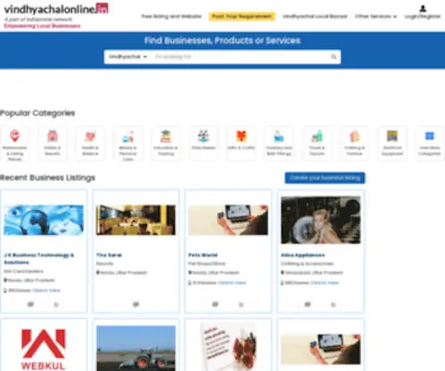 Vindhyachalonline.in(Business Listing Vindhyachal) Screenshot