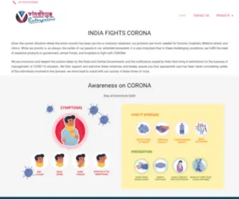 Vindhyaenterprises.com(India Fight Corona) Screenshot