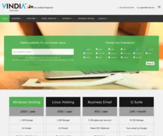 Vindia.net(Domain Registration) Screenshot