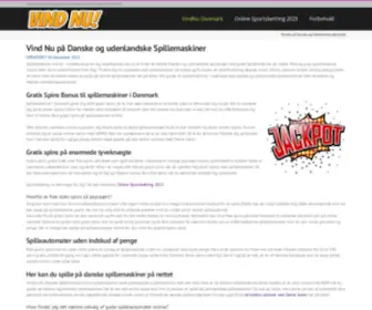 Vindnu.dk(Vind Nu på Danske og Udenlandske spillesider) Screenshot