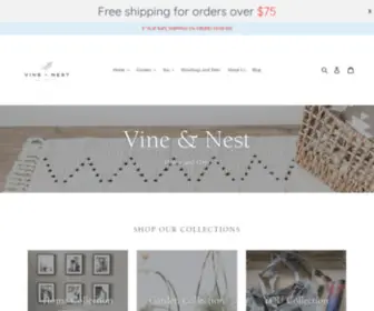 Vineandnest.com(Home Decor online store) Screenshot