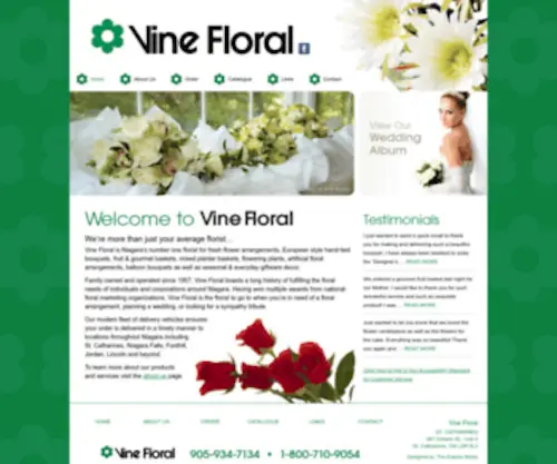 Vinefloral.com(Vine Floral) Screenshot