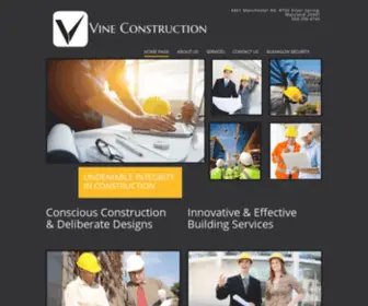 Vineindustries.com(Construction Services) Screenshot