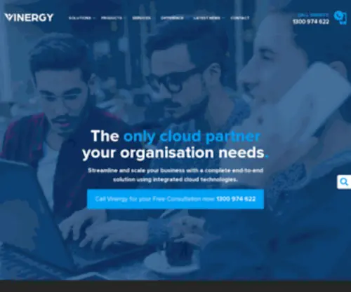 Vinergy.com.au(Cloud Integration & IT Solutions for Business) Screenshot