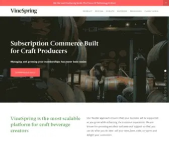 Vinespring.com(Subscription Commerce Built for Craft Producers) Screenshot