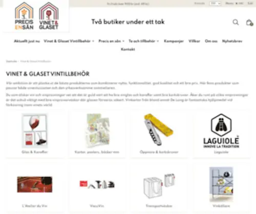 Vinetoglaset.se(Vinet & Glaset Vintillbehör) Screenshot