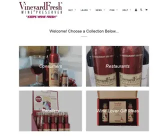 Vineyardfresh.com(Wine preserver) Screenshot