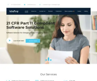 Vinfro.com(India's Leading Software Development Company for Pharmaceuticals) Screenshot