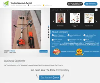 Vinglobgreentechindia.com(Vinglob Greentech Pvt Ltd) Screenshot