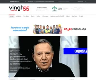 Vingt55.ca(Vos nouvelles en direct) Screenshot