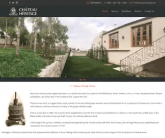 Vinheritage.com(Lebanese Wine Chateau Heritage Lebanon Wine) Screenshot