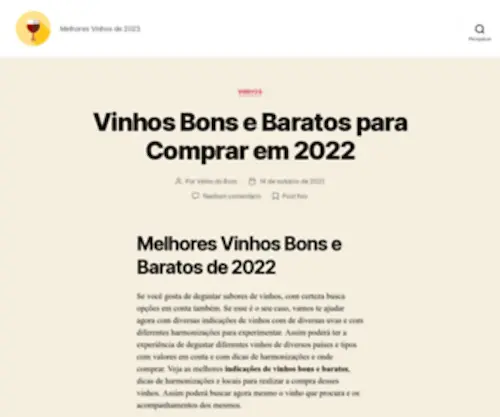 Vinhodobom.com.br(Melhores Vinhos de 2024) Screenshot