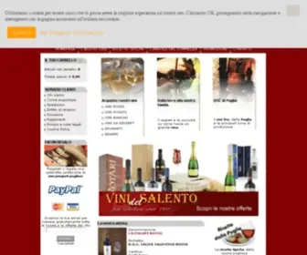 Vinidelsalento.it(Vendita vino puglia vendita vini pugliesi Vino Primitivo) Screenshot