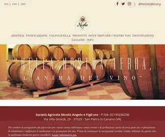 Vininicolis.com(Azienda Agricola Nicolis) Screenshot