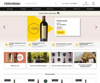 Vinissimus.fr(Acheter du vin sur votre boutique de vin en ligne) Screenshot