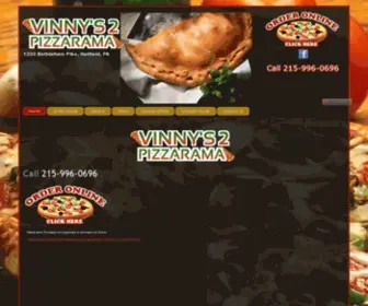Vinnys2Pizzahatfieldpa.com(Vinneys 2 Pizza Hatfield PA) Screenshot