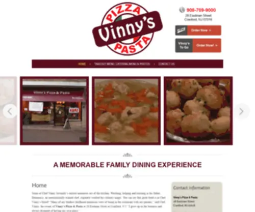 Vinnyspizzaandpasta.net(Vinny’s Pizza & Pasta) Screenshot