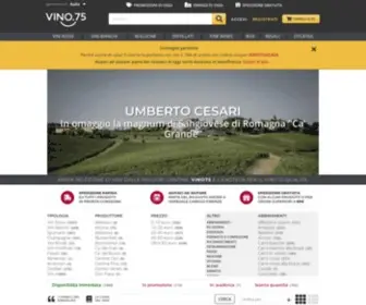 Vino75.com(Enoteca Online) Screenshot