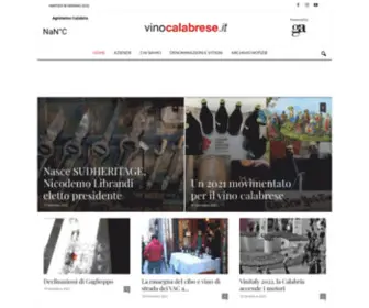 Vinocalabrese.it(Portale d'informazione vitivinicolo regionale) Screenshot