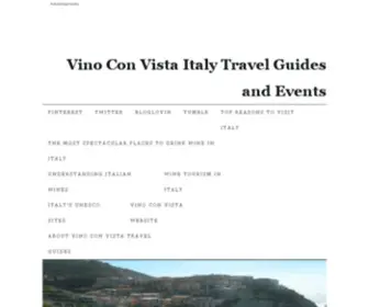 Vinoconvistablog.me(Vino Con Vista Italy Travel Guides and Events) Screenshot