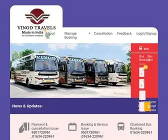 Vinodtravel.com(Vinod Travel Online Bus Booking) Screenshot