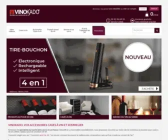 Vinokado.com(Accessoires caves à vin & idées de cadeau autour du vin) Screenshot