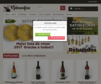 Vinosofos.com(Comprar vino online) Screenshot