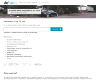 Vinreport.co.uk(VIN Report) Screenshot